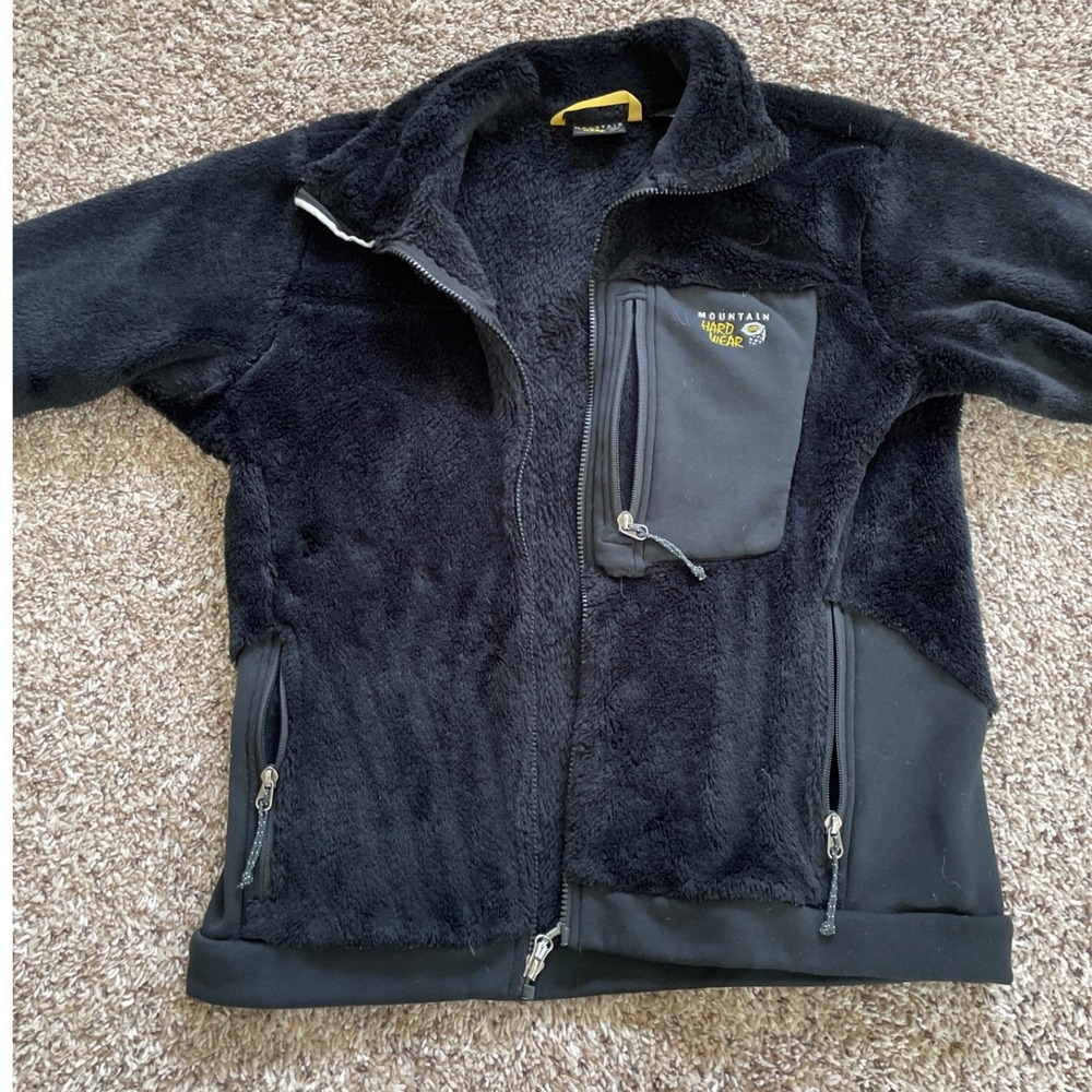 Mountain Hardwear Monkey Woman Fleece Jacket Black Full Zip Polartec Large - Picture 11 of 16